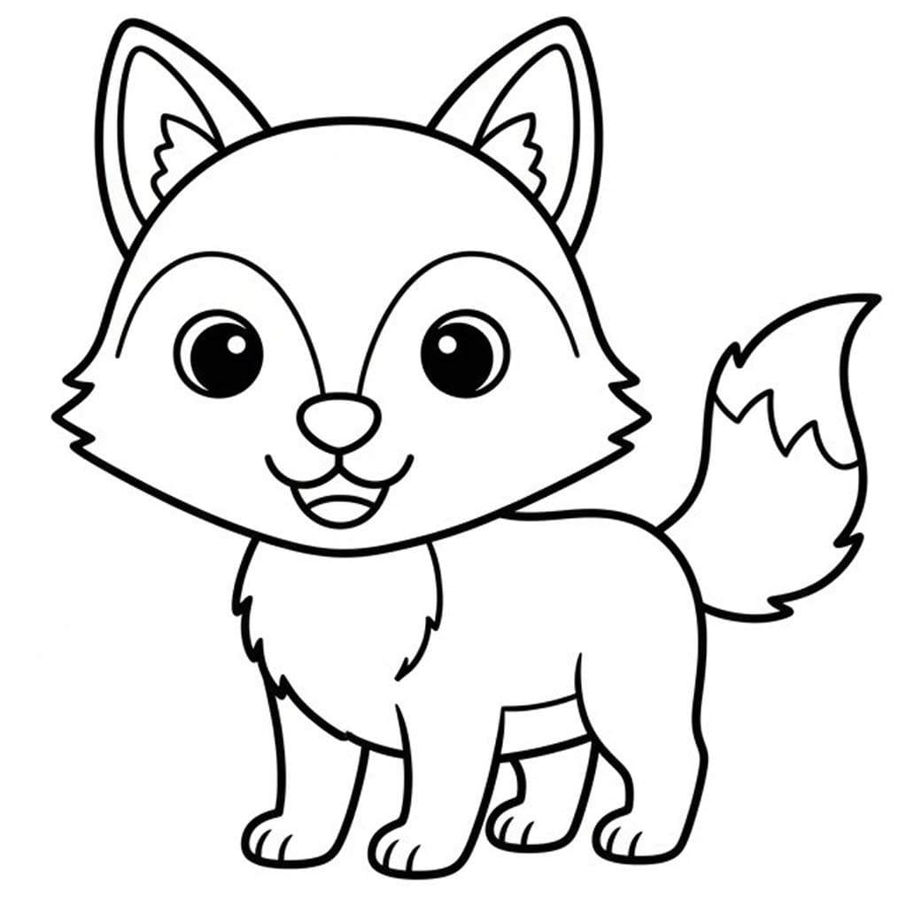 Kojot k vytisknutí omalovánka