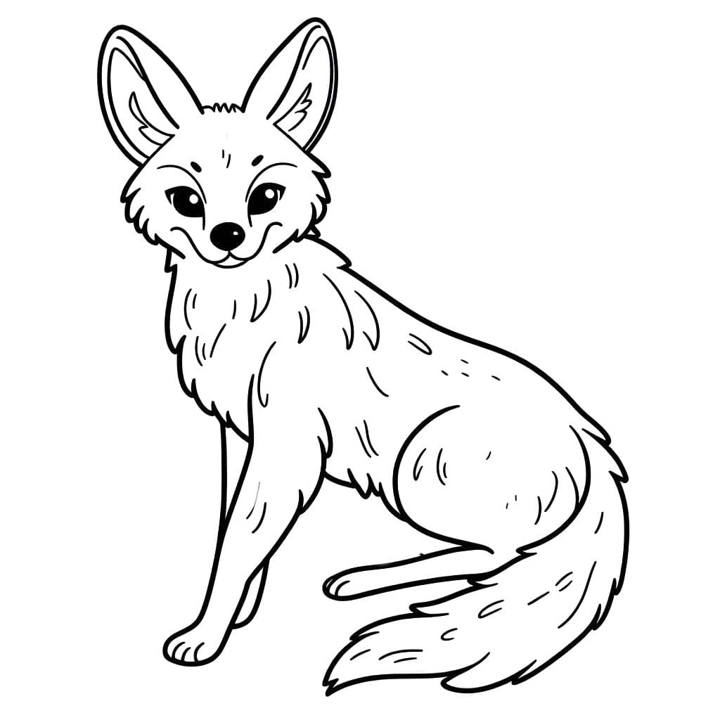 Kojot základní tisknutelné omalovánka