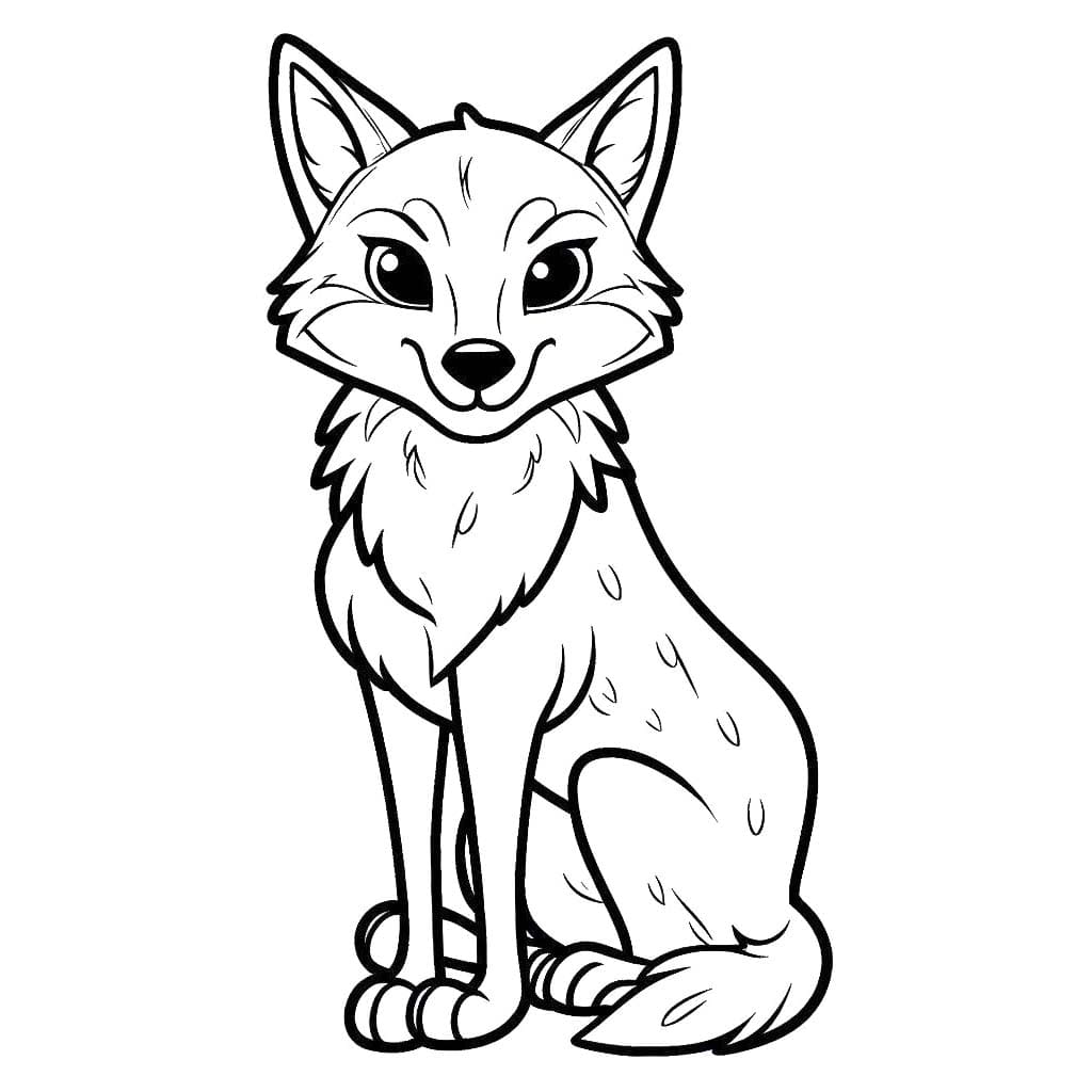 Kojot zdarma základní omalovánka