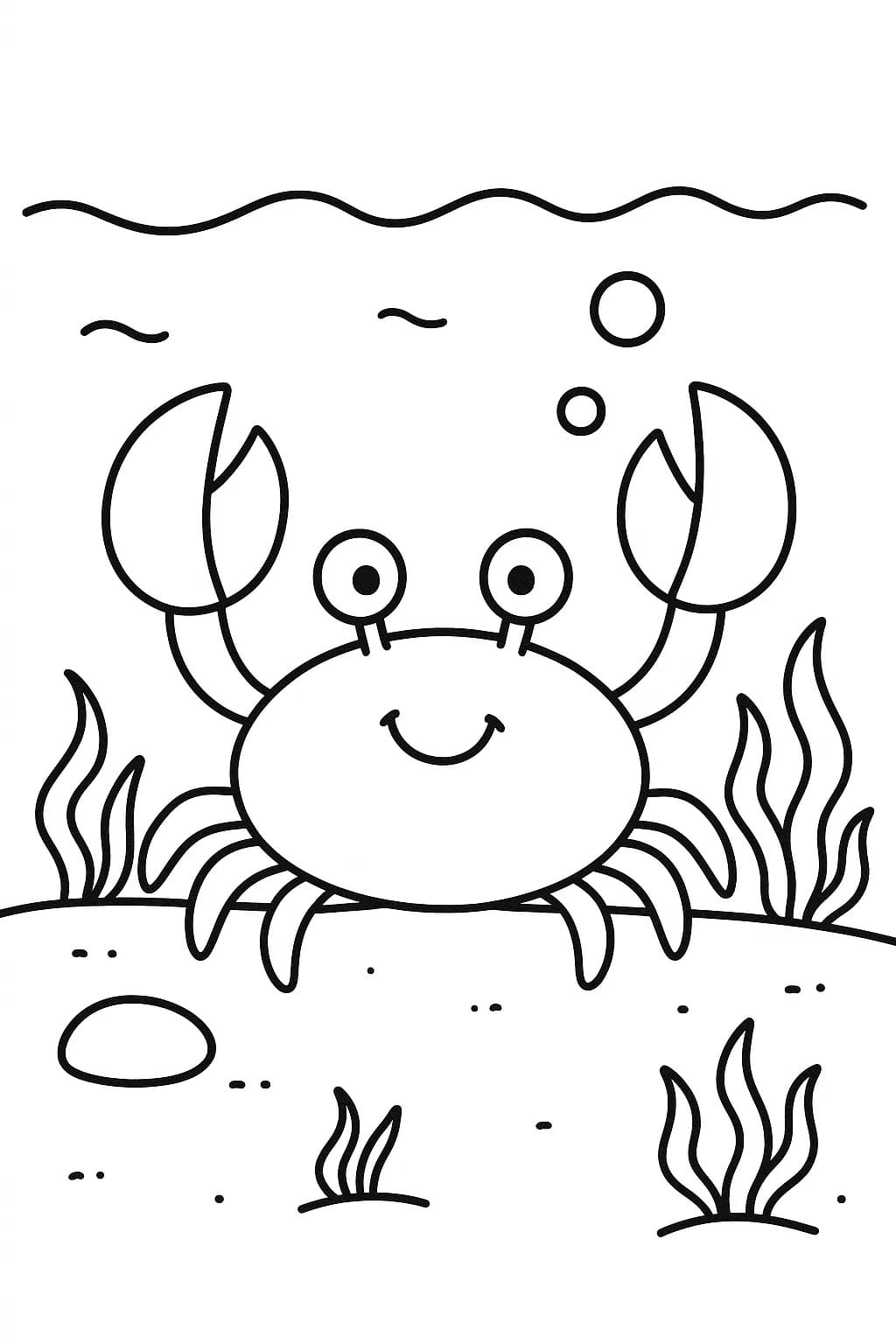 Krab k vytisknutí omalovánka