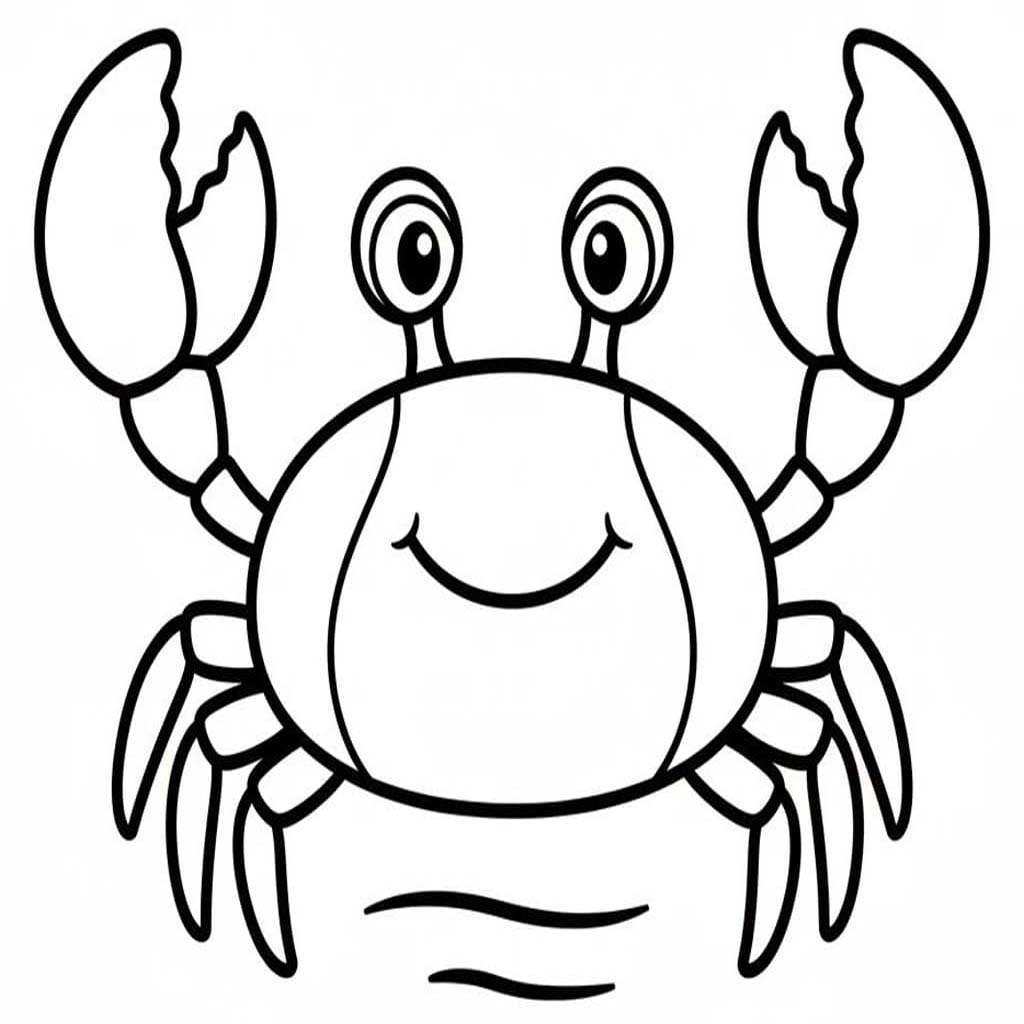 Krab prostý tisknutelné omalovánka