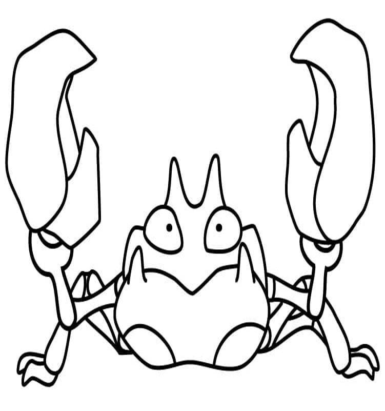Krab základní tisknutelné omalovánka