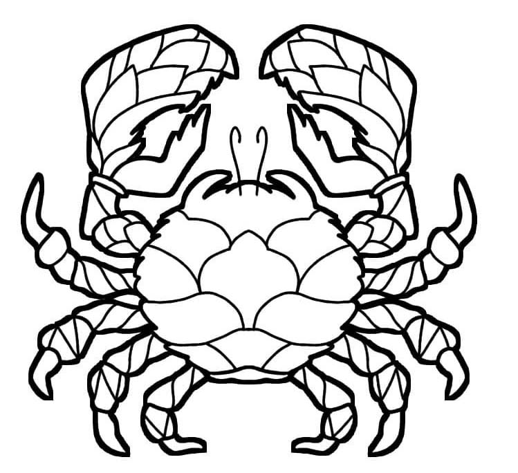 Krab zdarma tisknutelné pro děti omalovánka