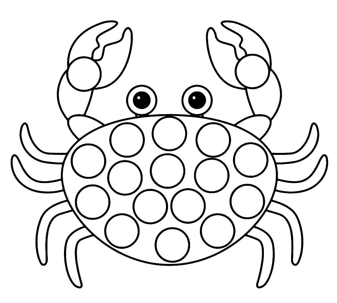 Krab zdarma základní omalovánka
