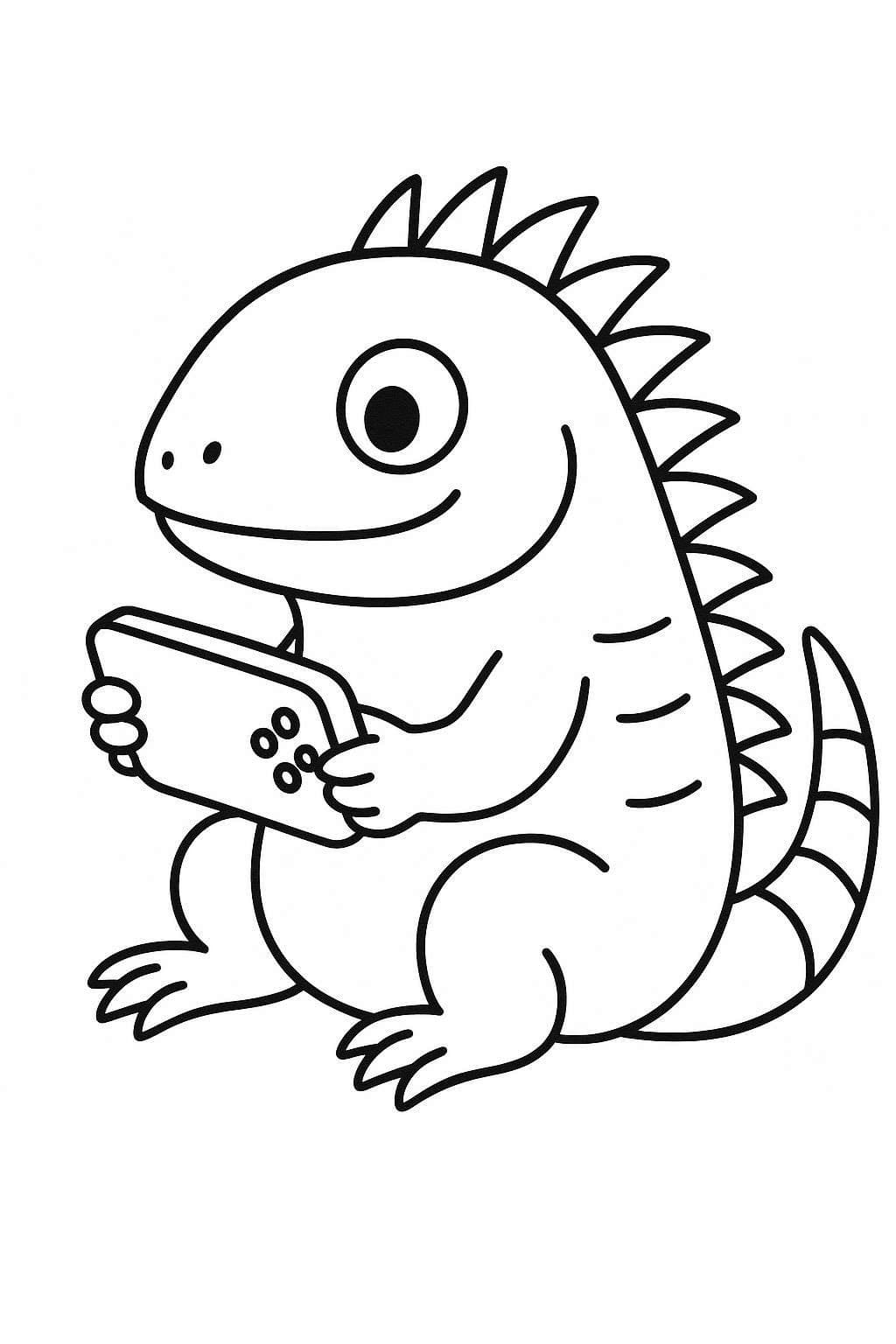 Leguán k vytisknutí zdarma omalovánka