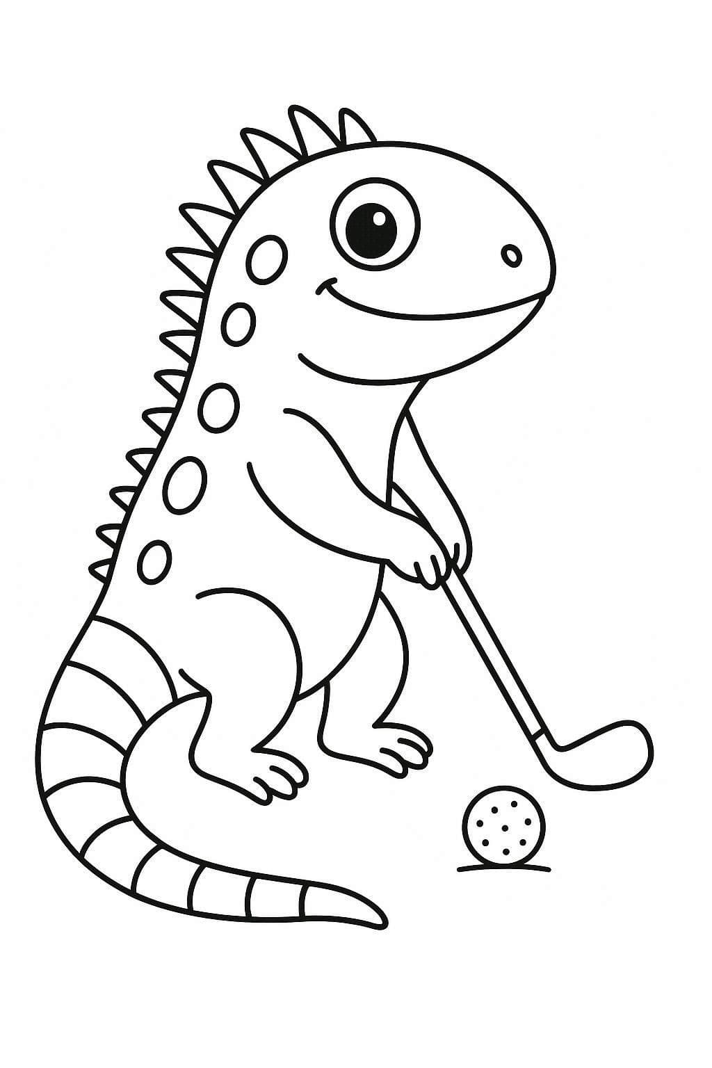 Leguán tisknutelné pro děti omalovánka