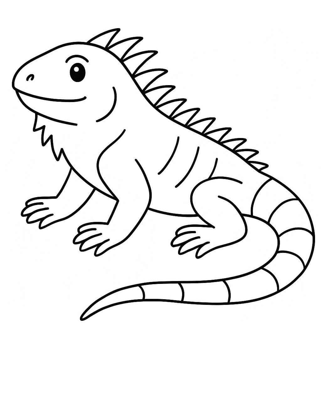Leguán tisknutelné omalovánka