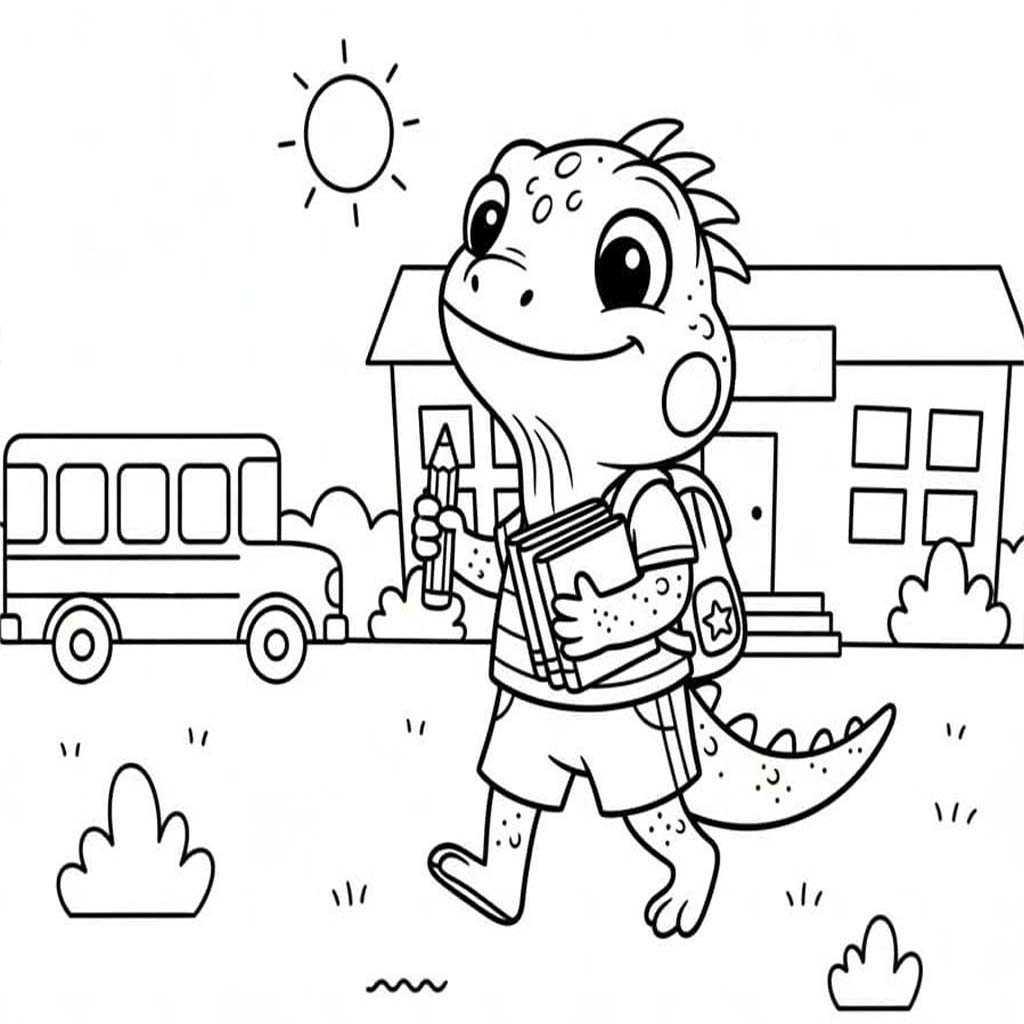 Leguán zdarma snadný tisknutelné omalovánka