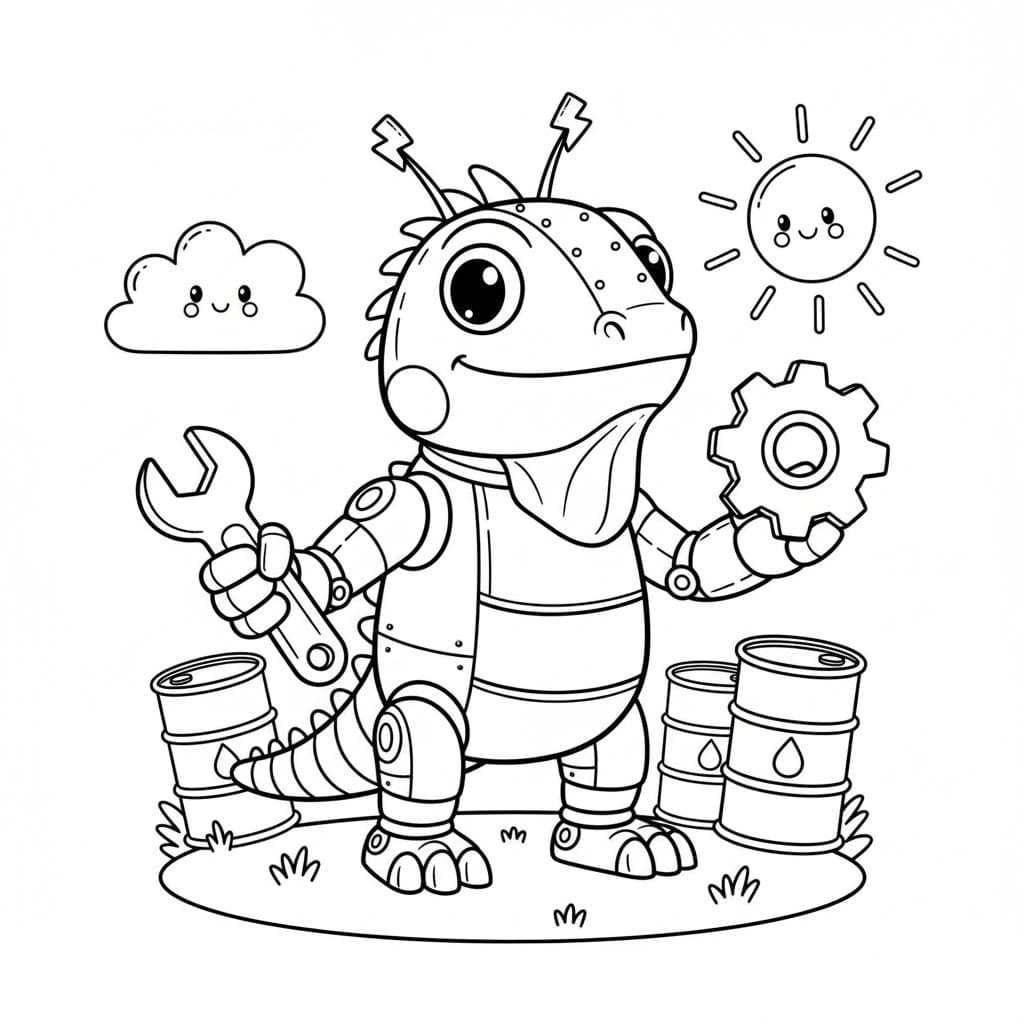 Leguán zdarma základní omalovánka