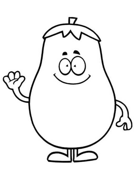 Lilek snadný tisknutelné omalovánka