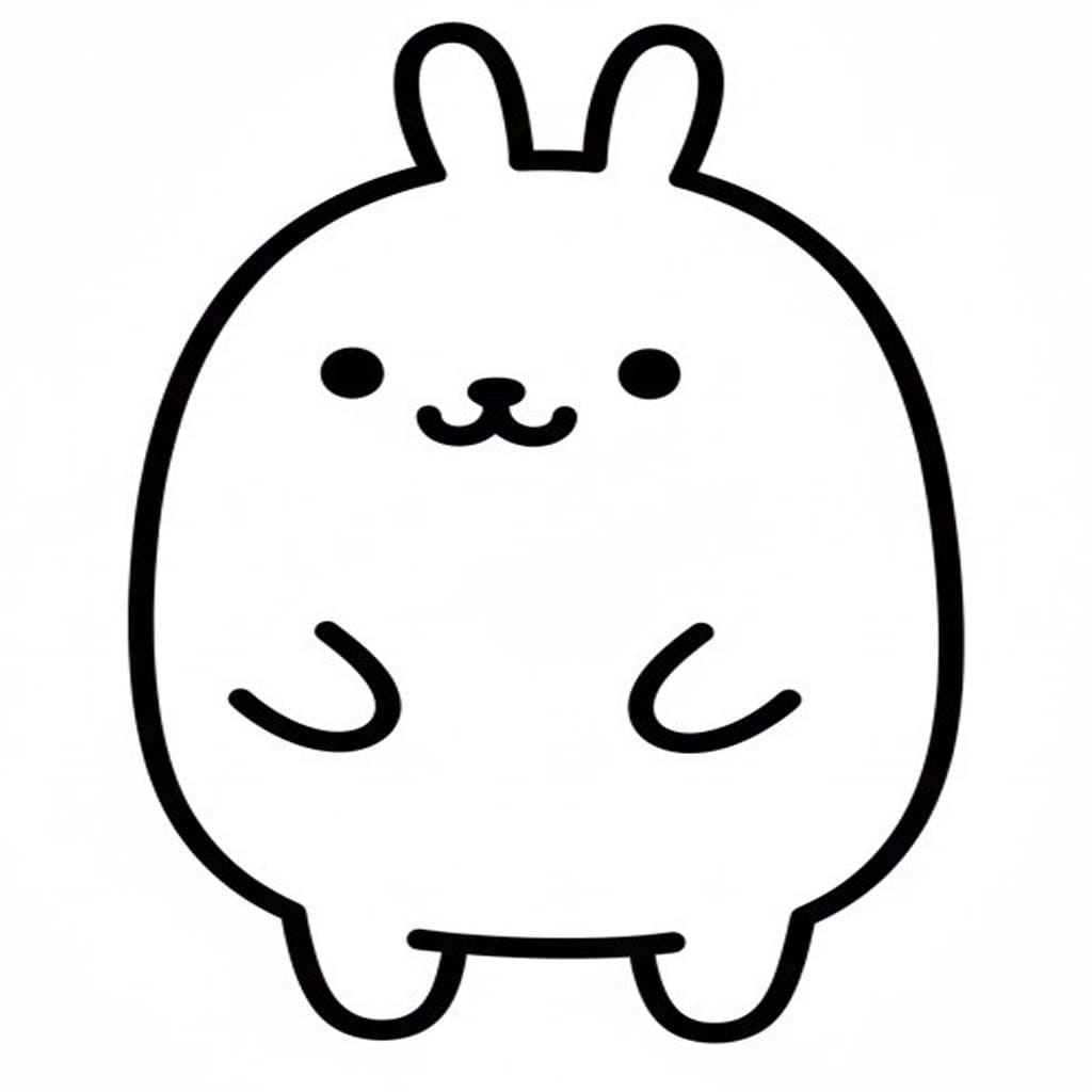 Molang k vytisknutí zdarma omalovánka