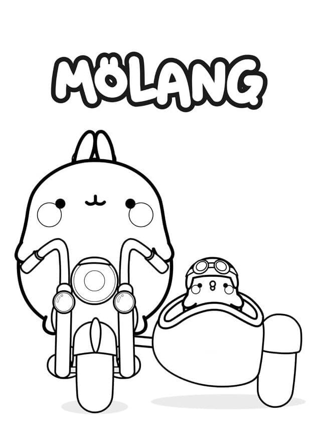 Molang pro děti omalovánka