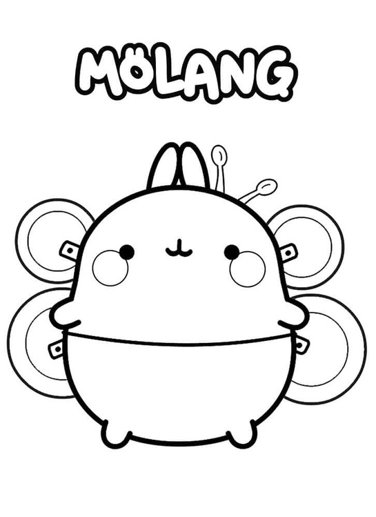 Molang prostý tisknutelné omalovánka