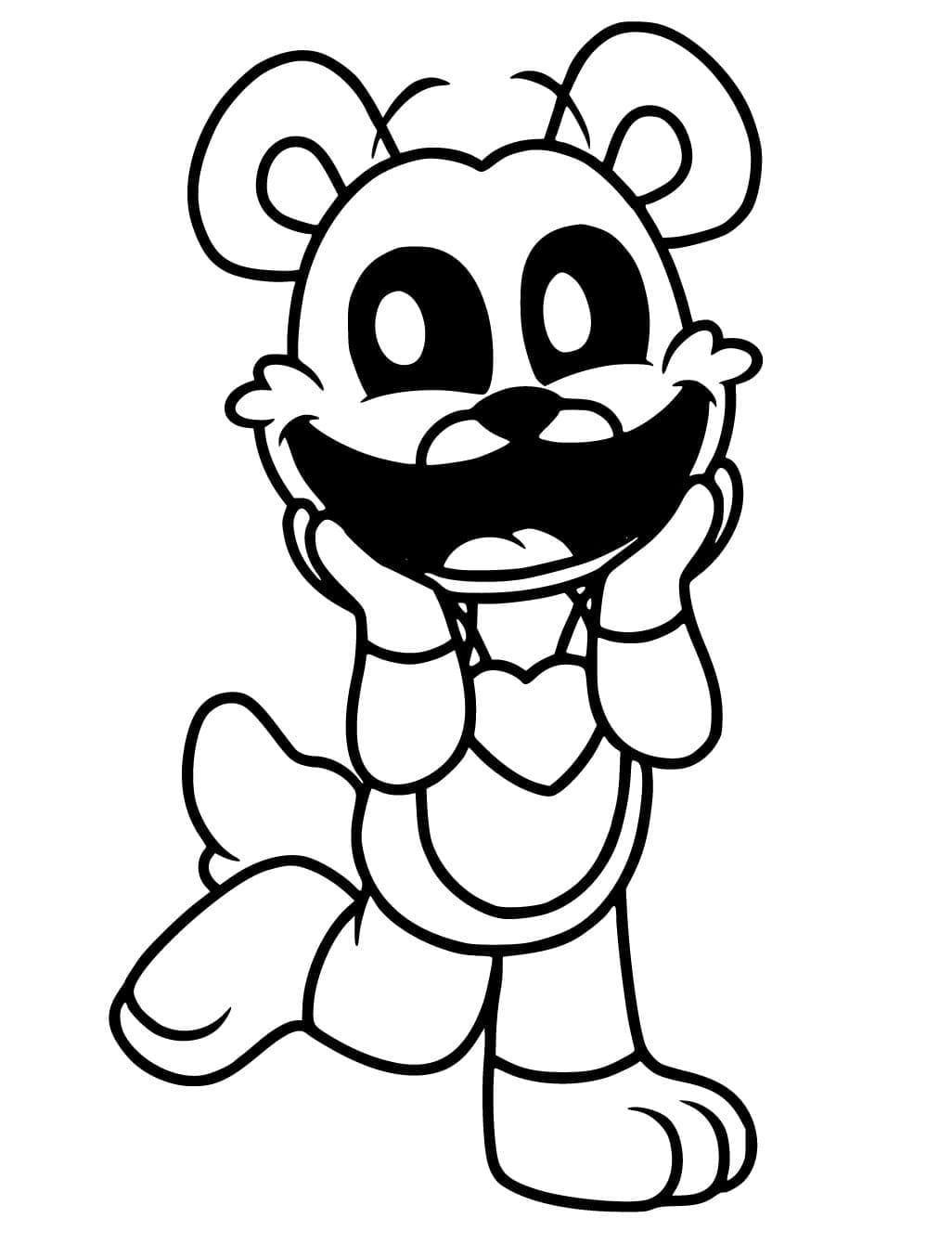 Nakreslete Bobby BearHug snadný tisknutelné omalovánka