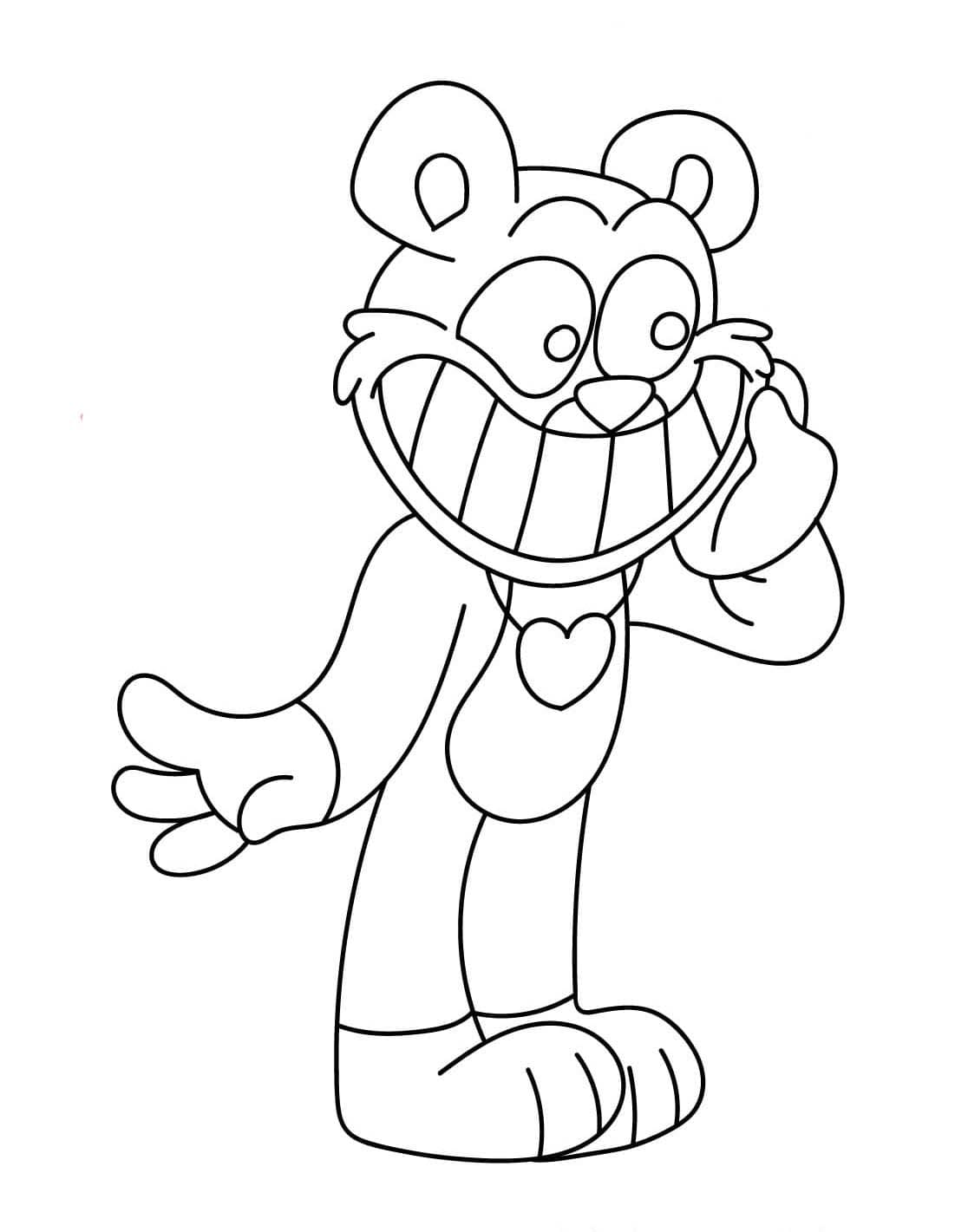 Nakreslete Bobby BearHug zdarma pro děti omalovánka