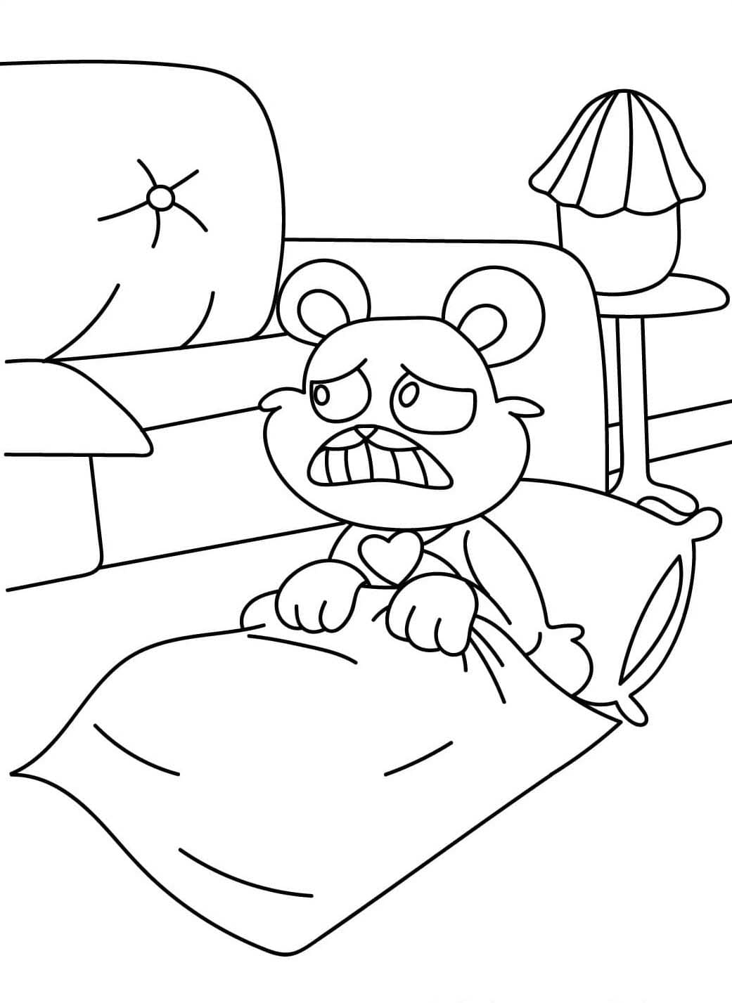 Nakreslete Bobby BearHug zdarma prostý tisknutelné omalovánka