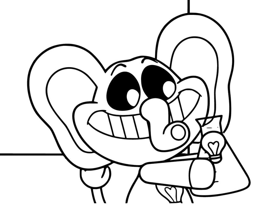 Nakreslete Bubba Bubbaphant pro děti omalovánka