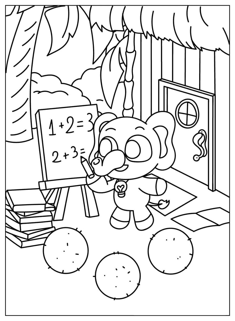 Nakreslete Bubba Bubbaphant tisknutelné pro děti omalovánka