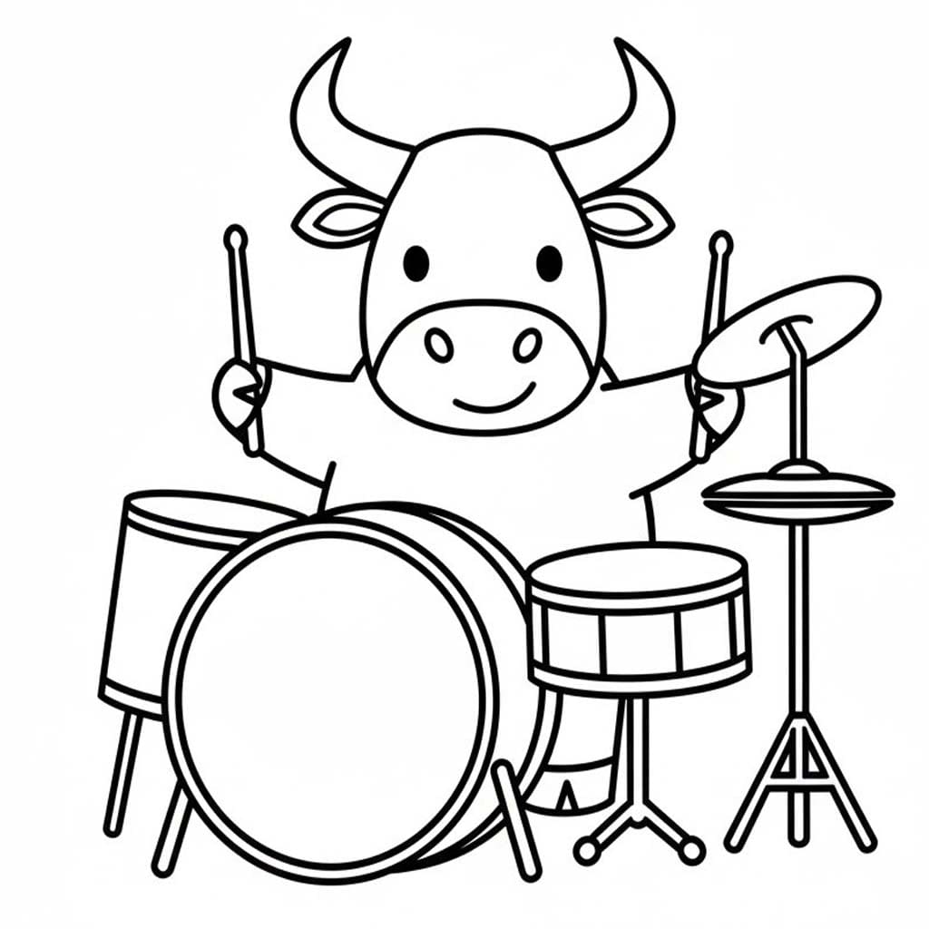 Nakreslete Býci k vytisknutí zdarma omalovánka