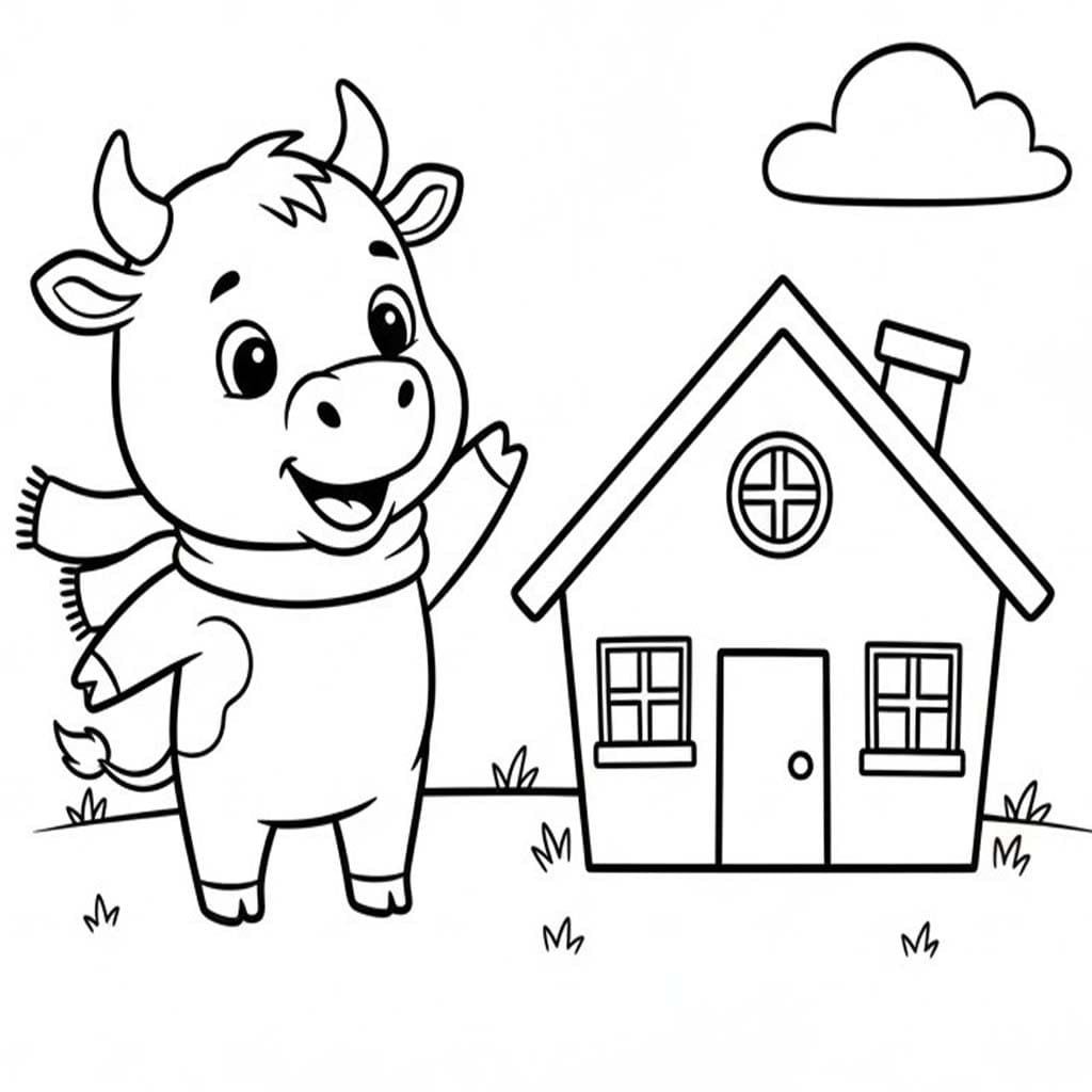 Nakreslete Býci pro děti omalovánka