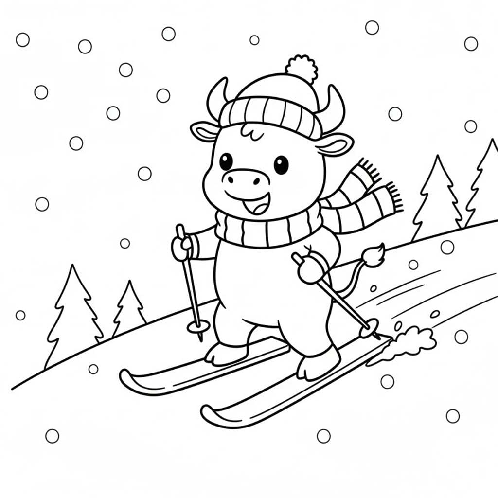 Nakreslete Býci prostý omalovánka