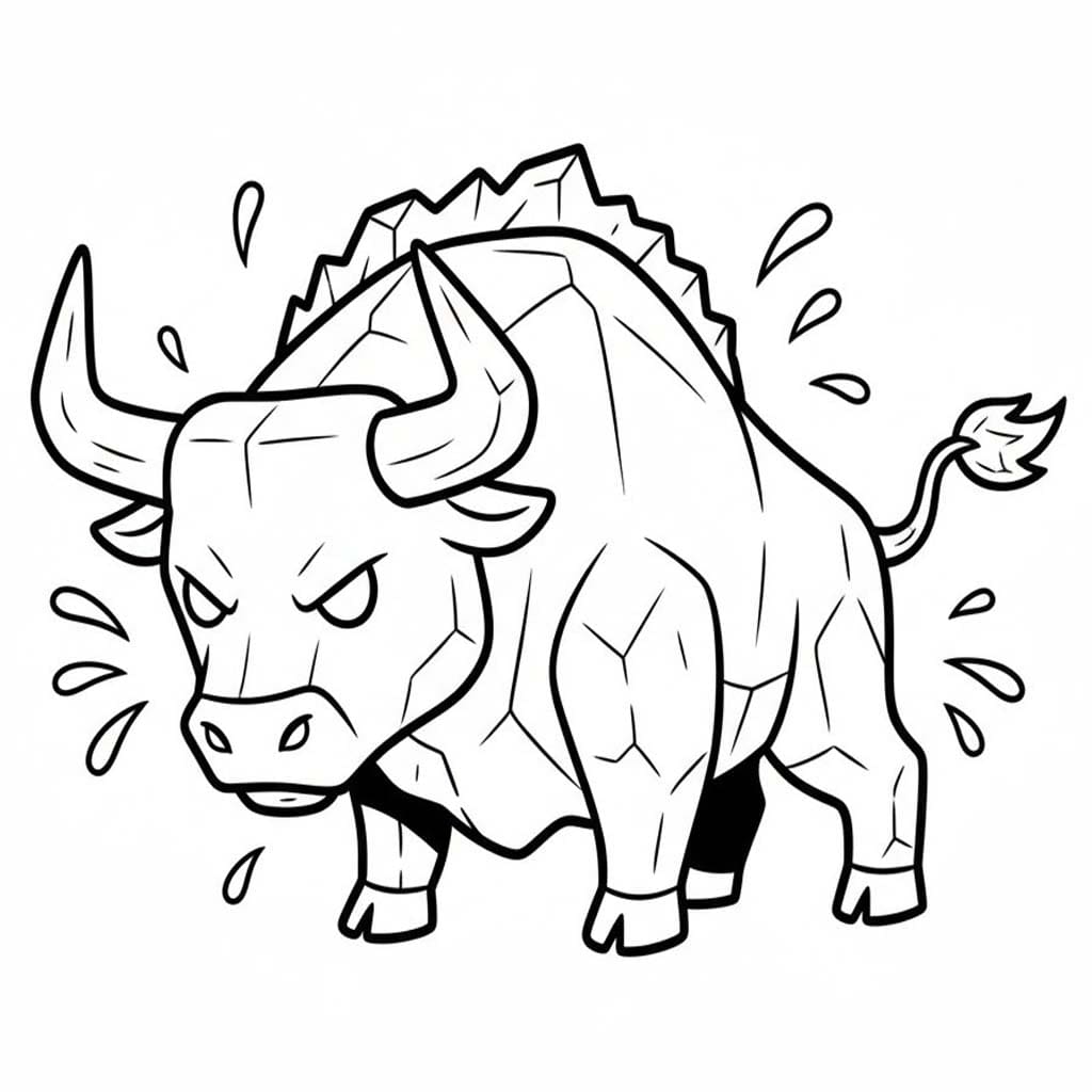 Nakreslete Býci snadný omalovánka