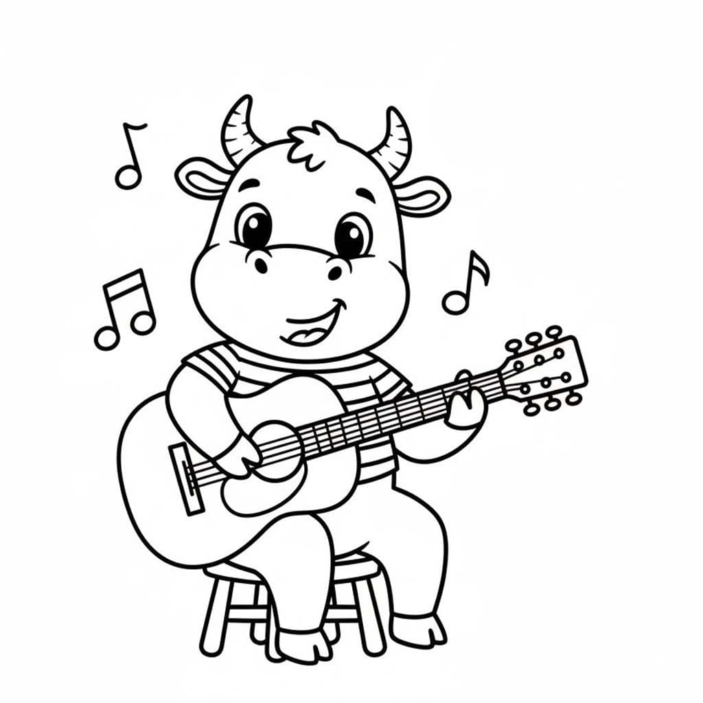 Nakreslete Býci tisknutelné pro děti omalovánka