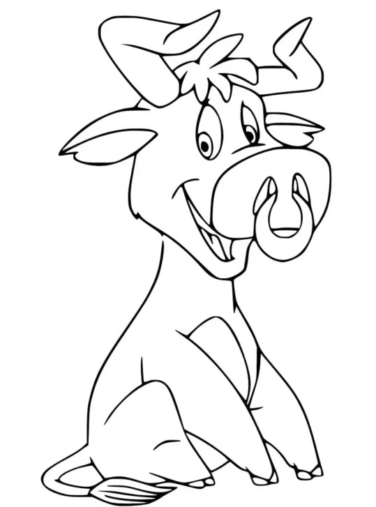 Nakreslete Býci zdarma snadný omalovánka