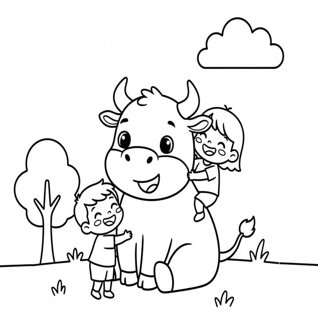 Nakreslete Býci omalovánka