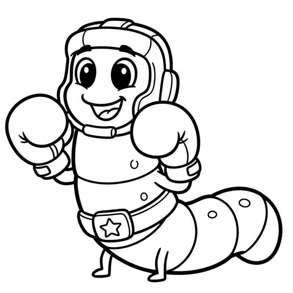 Nakreslete Červ k vytisknutí zdarma omalovánka