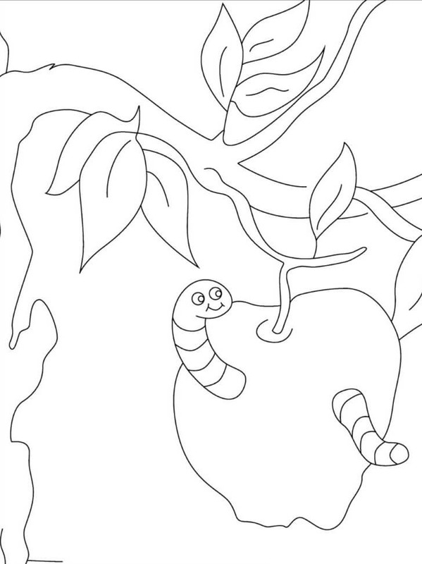 Nakreslete Červ tisknutelné omalovánka