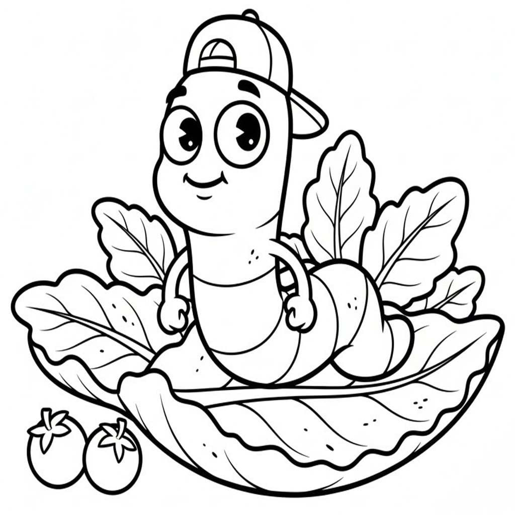 Nakreslete Červ omalovánka