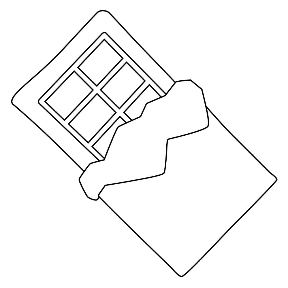 Nakreslete Čokoláda k vytisknutí zdarma omalovánka