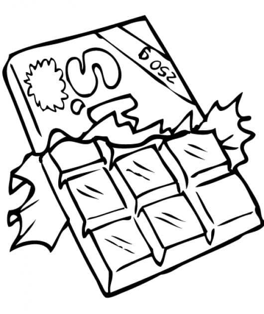 Nakreslete Čokoláda prostý omalovánka