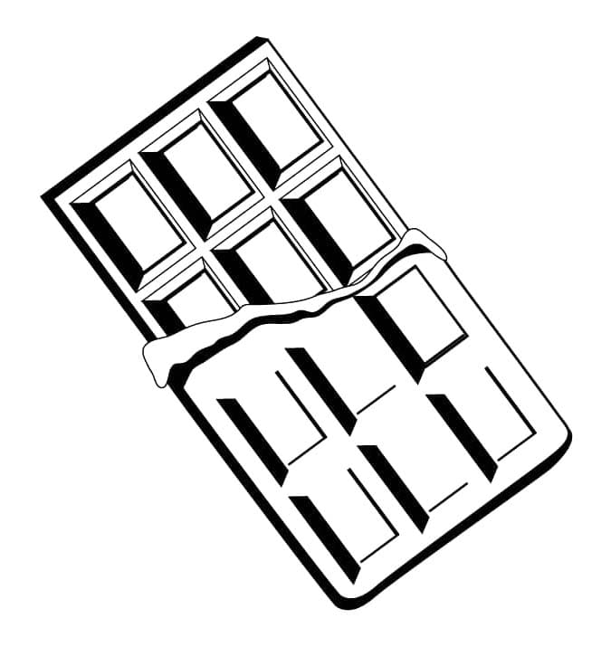 Nakreslete Čokoláda tisknutelné pro děti omalovánka