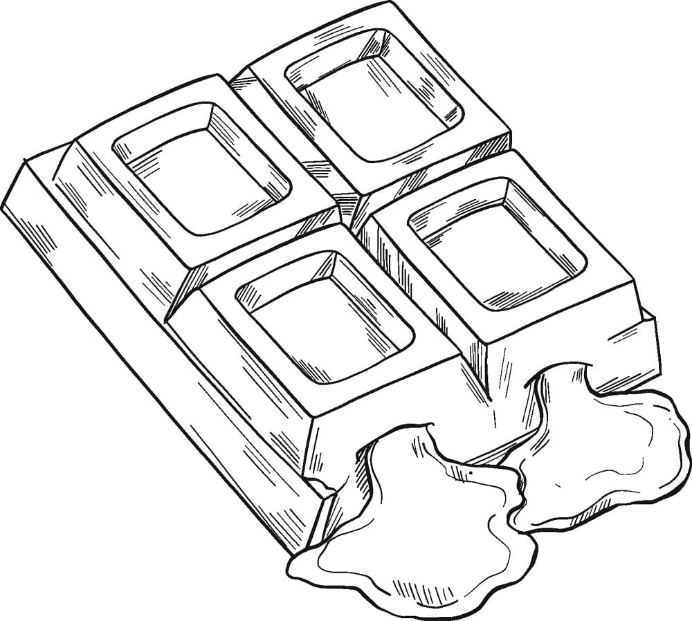 Nakreslete Čokoláda zdarma prostý tisknutelné omalovánka