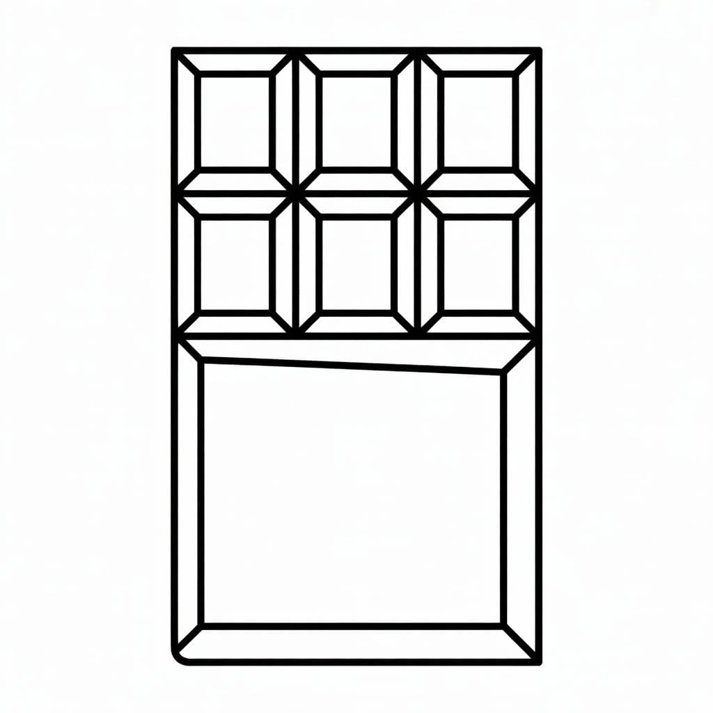 Nakreslete Čokoláda zdarma snadný tisknutelné omalovánka