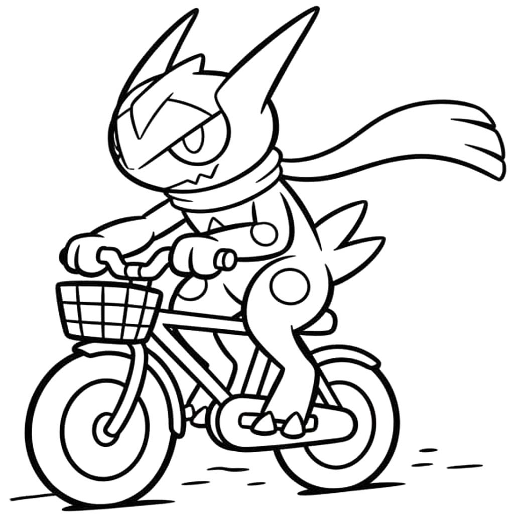 Nakreslete Greninja k vytisknutí omalovánka