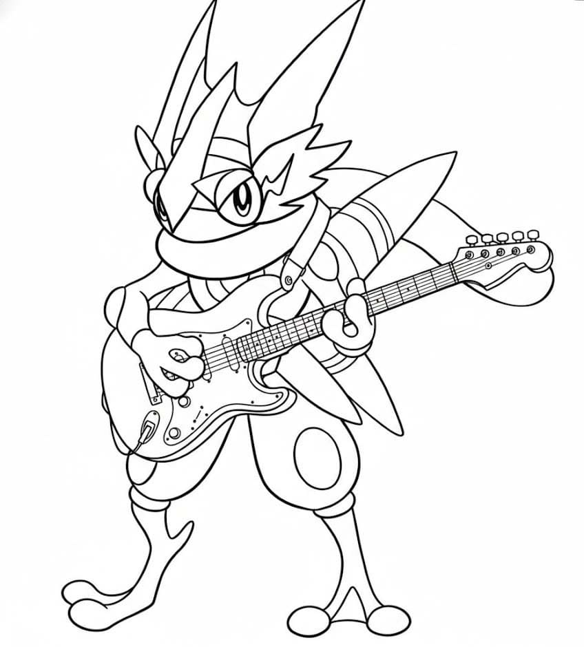 Nakreslete Greninja základní omalovánka