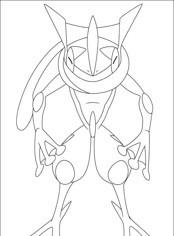 Nakreslete Greninja zdarma snadný tisknutelné omalovánka