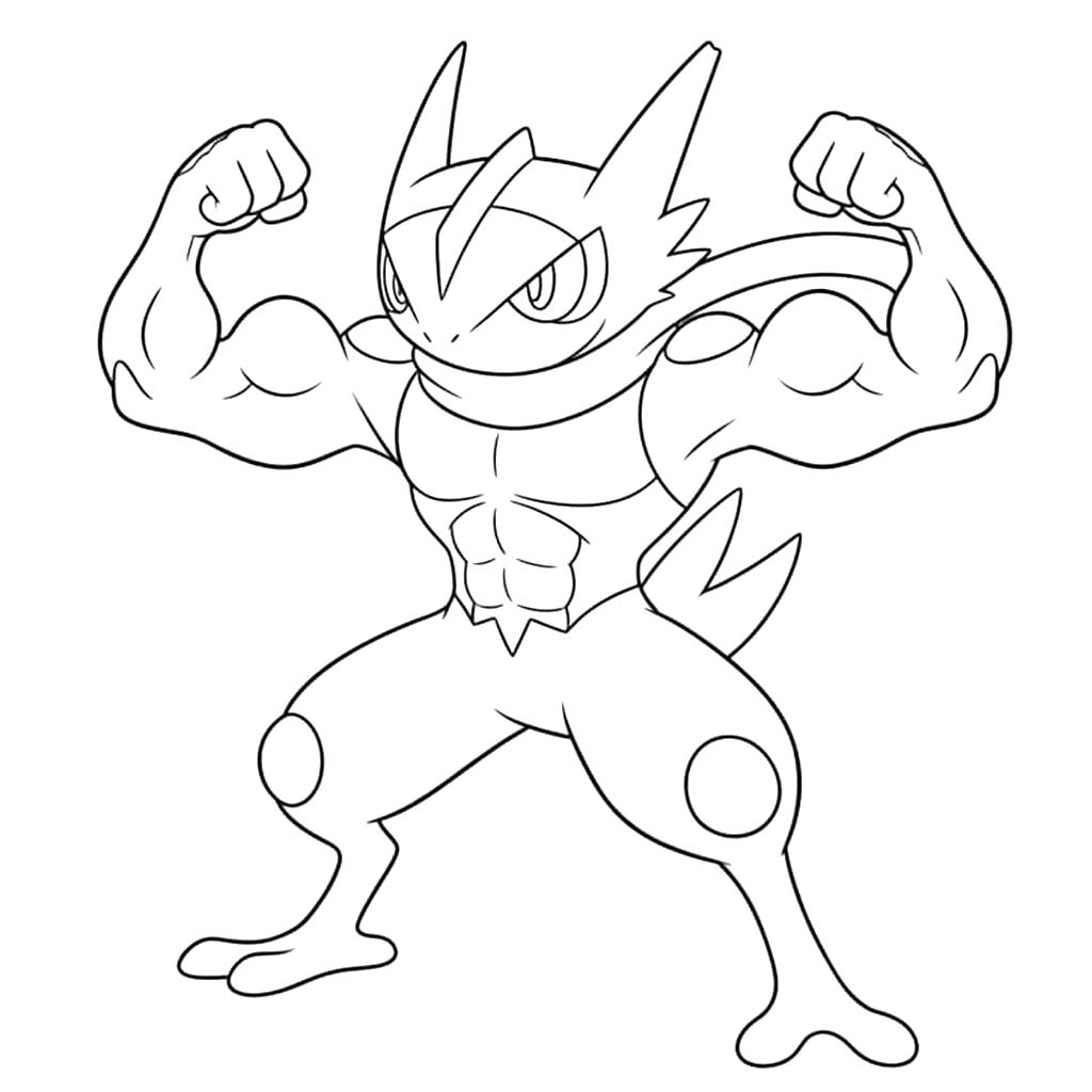 Nakreslete Greninja zdarma základní omalovánka