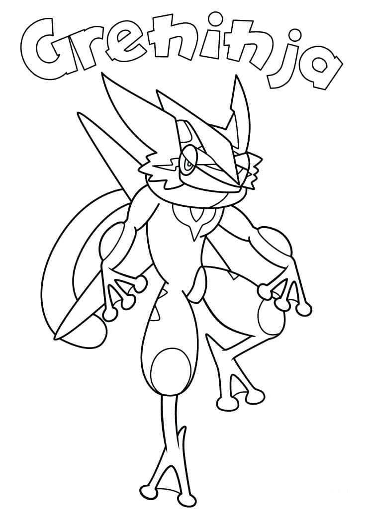 Nakreslete Greninja zdarma omalovánka