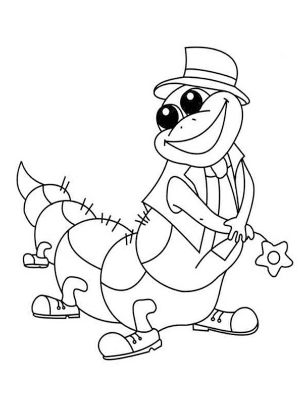 Nakreslete Housenka tisknutelné pro děti omalovánka