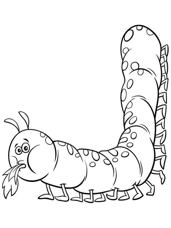 Nakreslete Housenka tisknutelné omalovánka