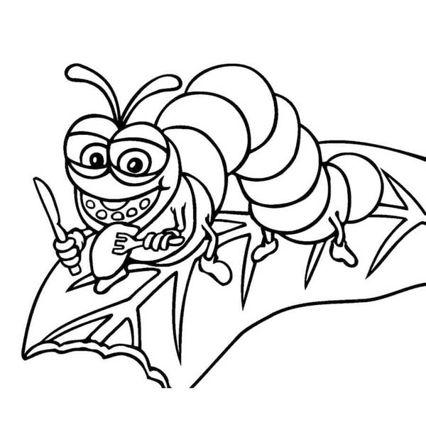 Nakreslete Housenka zdarma omalovánka