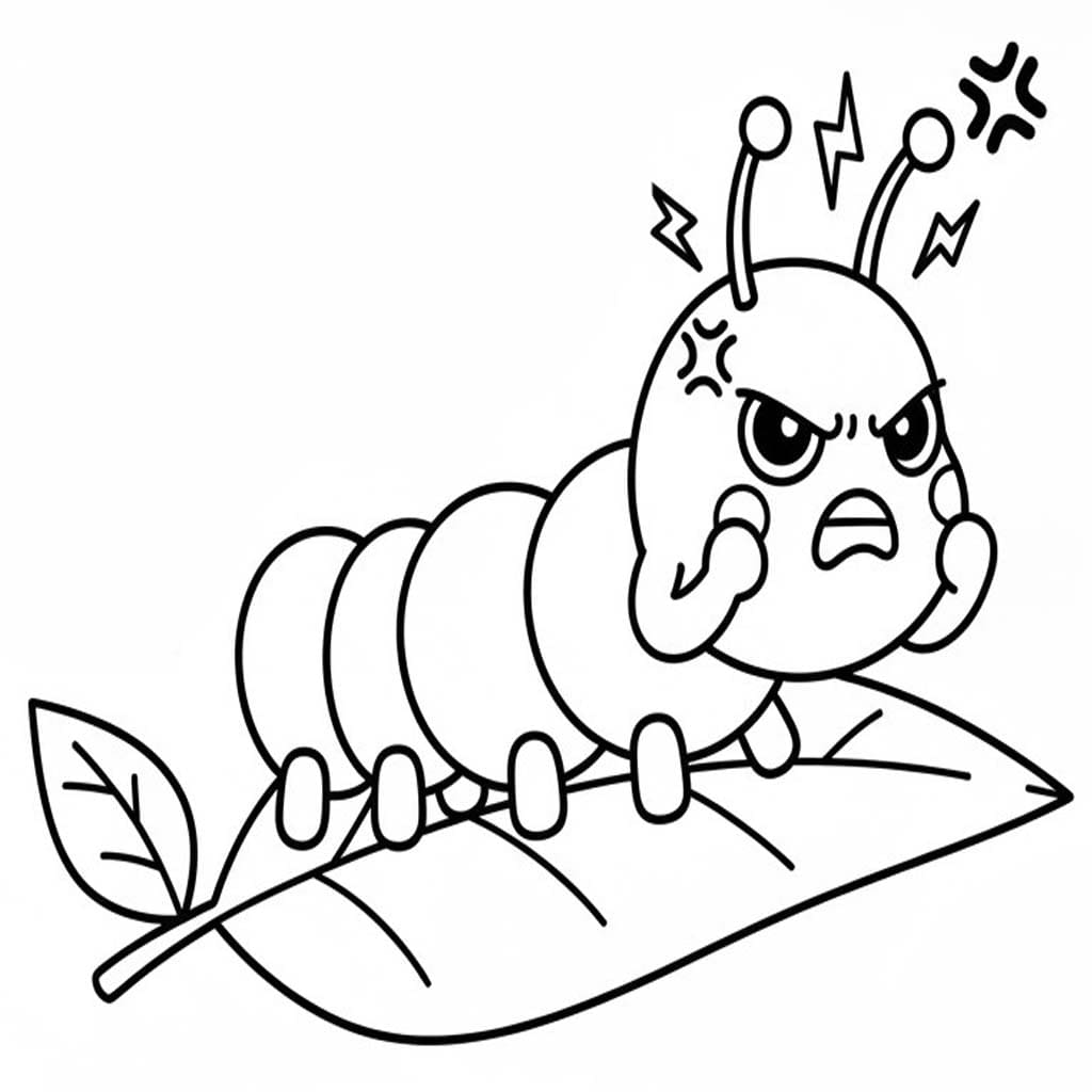 Nakreslete Housenka omalovánka