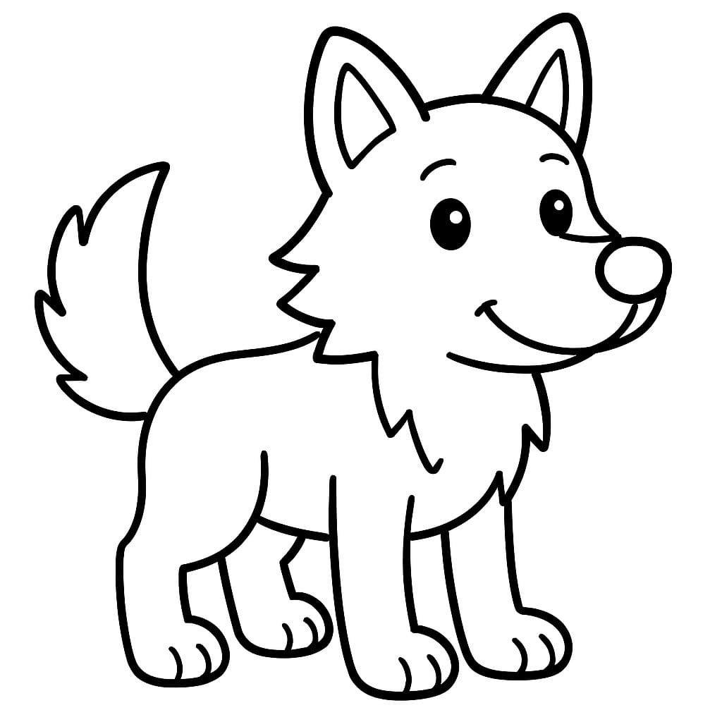 Nakreslete Kojot pro děti omalovánka