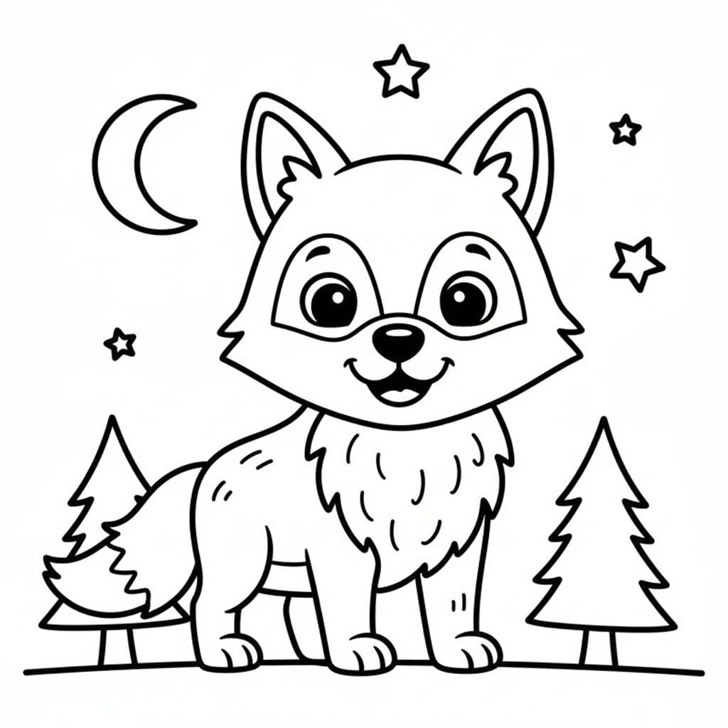 Nakreslete Kojot prostý omalovánka