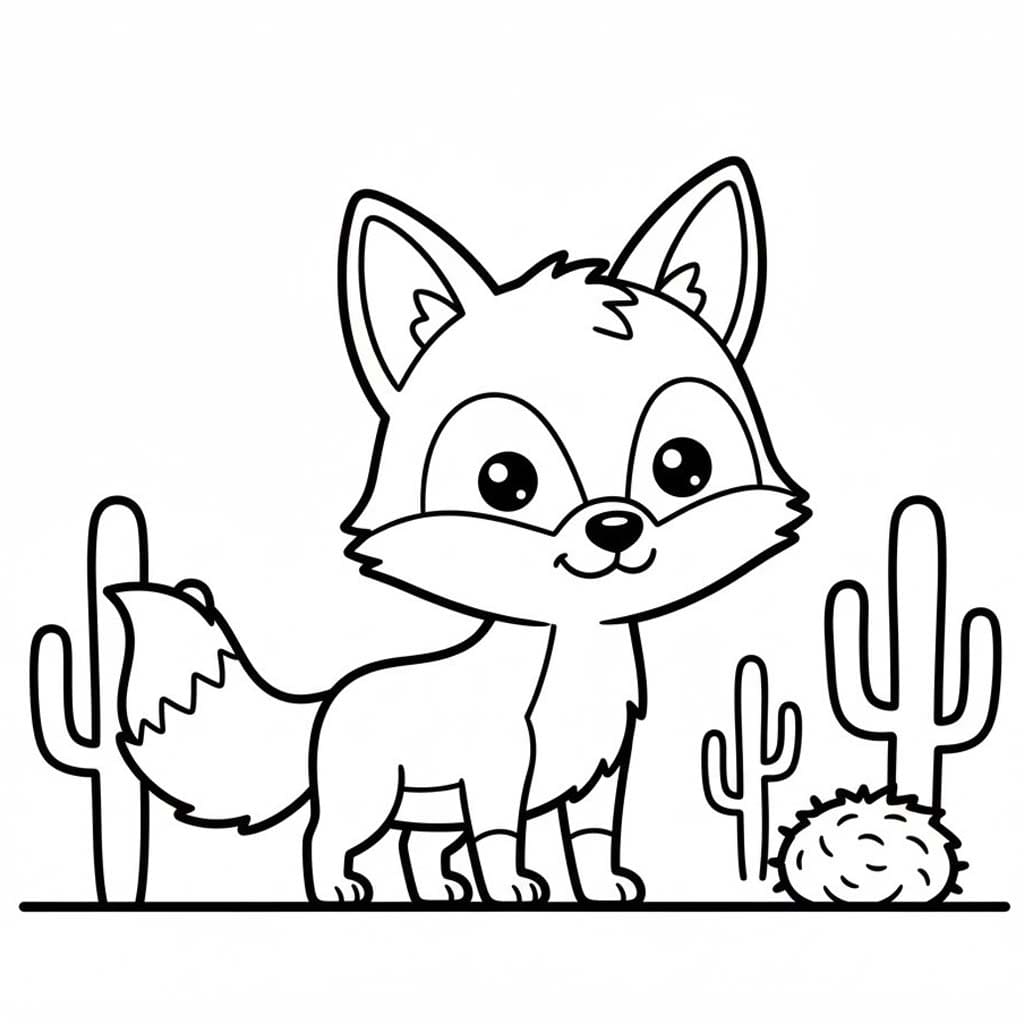 Nakreslete Kojot základní omalovánka