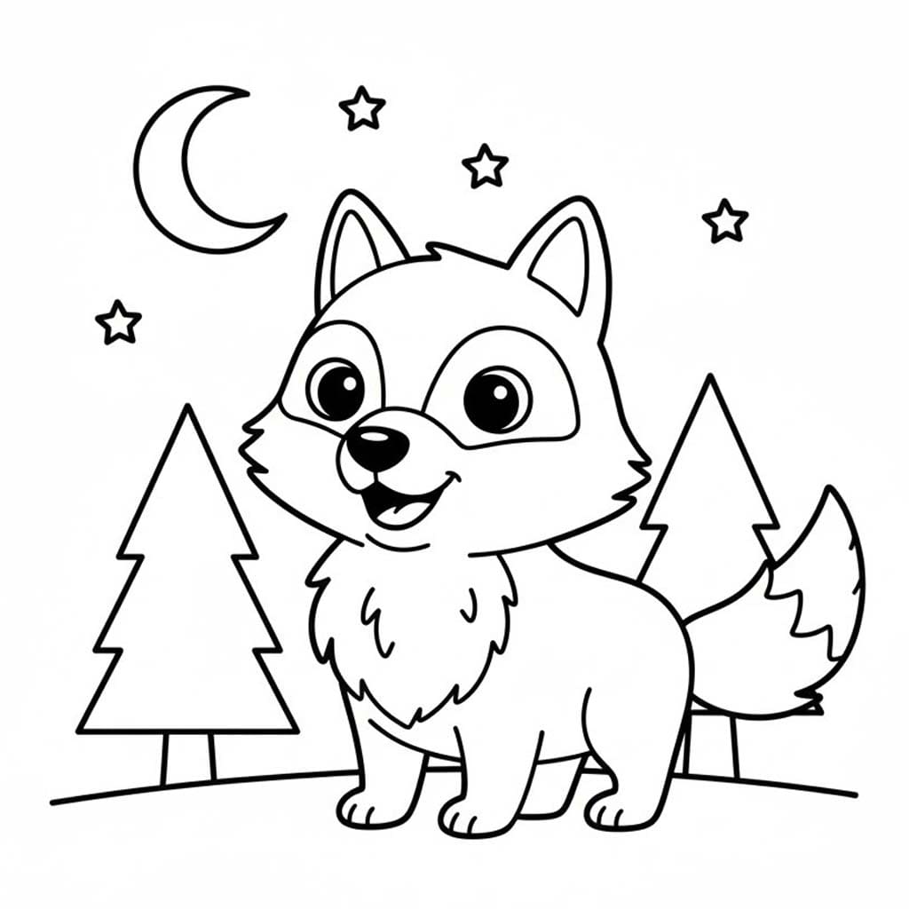 Nakreslete Kojot omalovánka